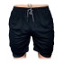 Short Con Calza Deportivo Entrenamiento Gym Bolsillo Interno Variante Color Negro Talla L