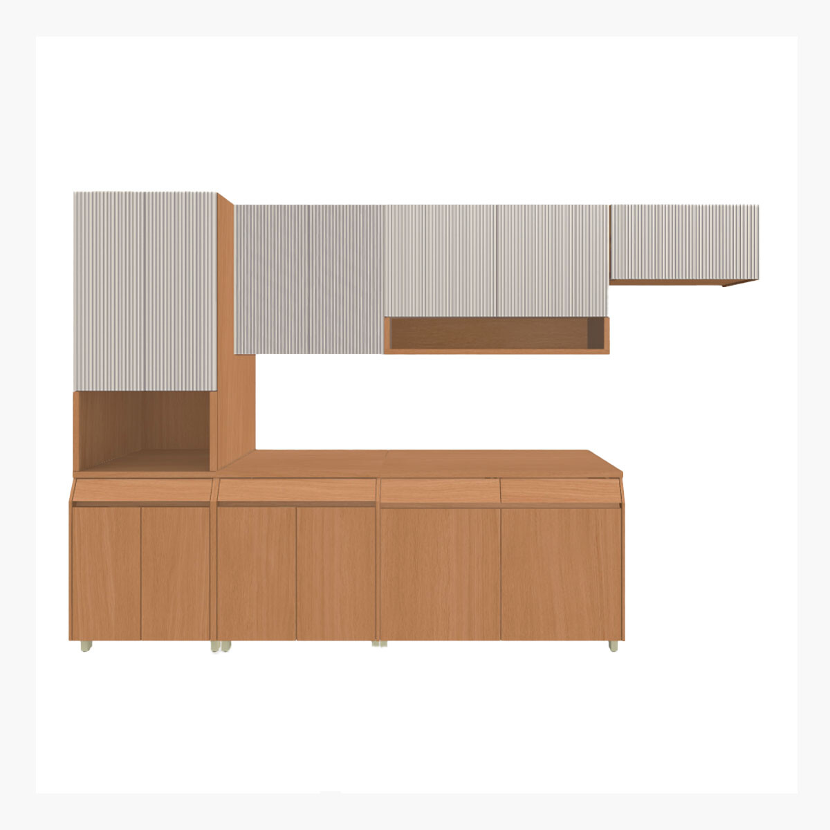 Juego Modular Para Cocina Incluye Aereos Bajo Mesada Y Torre 