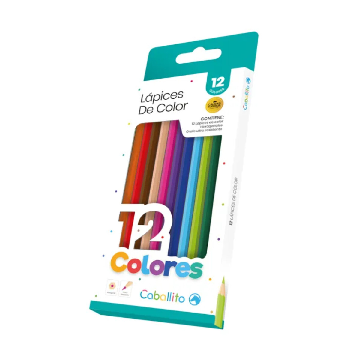 LAPICES DE COLORES CABALLITO 12 COLORES 