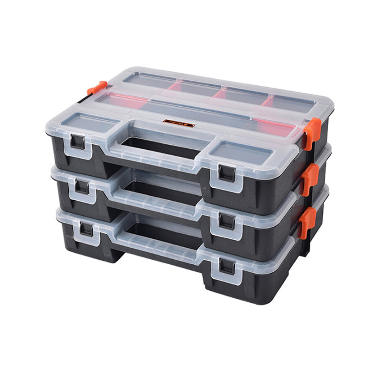 Kit de 3 organizadores apilables base negra 30,8cm - TT0072 