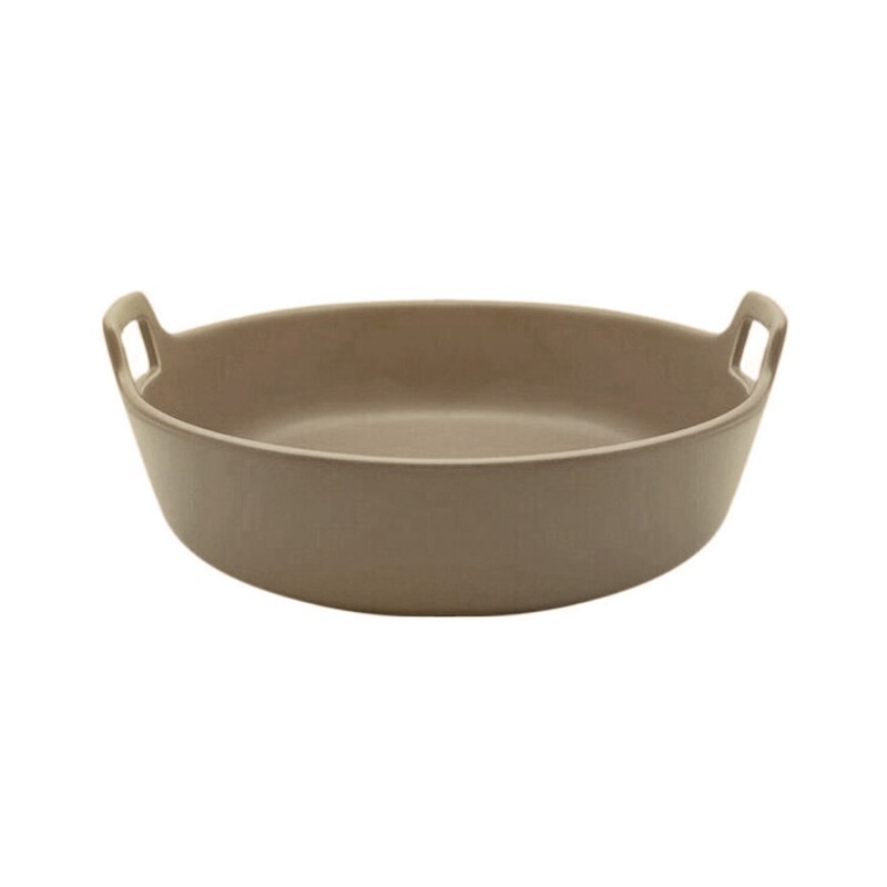 Ensaladera Selecta en cerámica con asas 30x29x9cm Beige