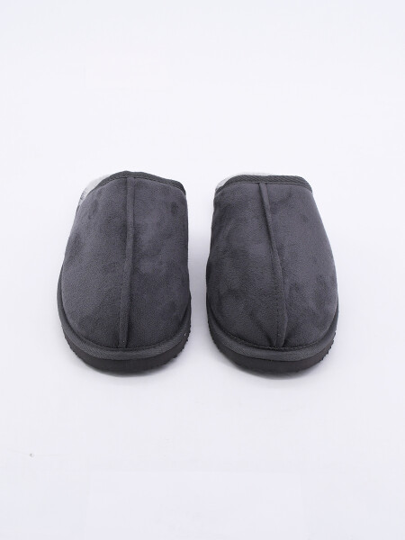 PANTUFLA DE HOMBRE GRIS OSCURO