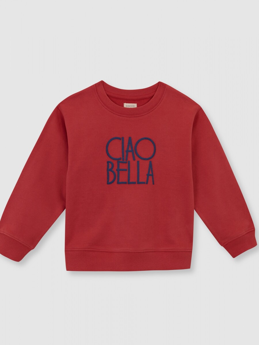 Sudadera Con Print Naranja