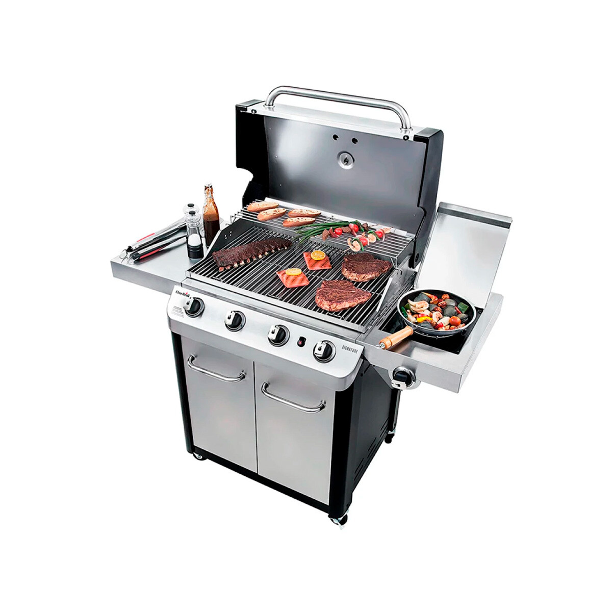 Parrilla Barbacoa a Gas Char-Broil Signature 525 Ruedas Tapa 4 Quemadores Parrilla Barbacoa a Gas Char-Broil Signature 525 Ruedas Tapa 4 Quemadores