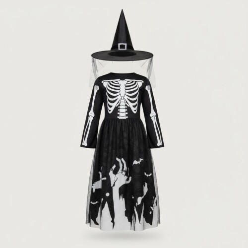 Difraz Infantil de Bruja- Talle XL Negro