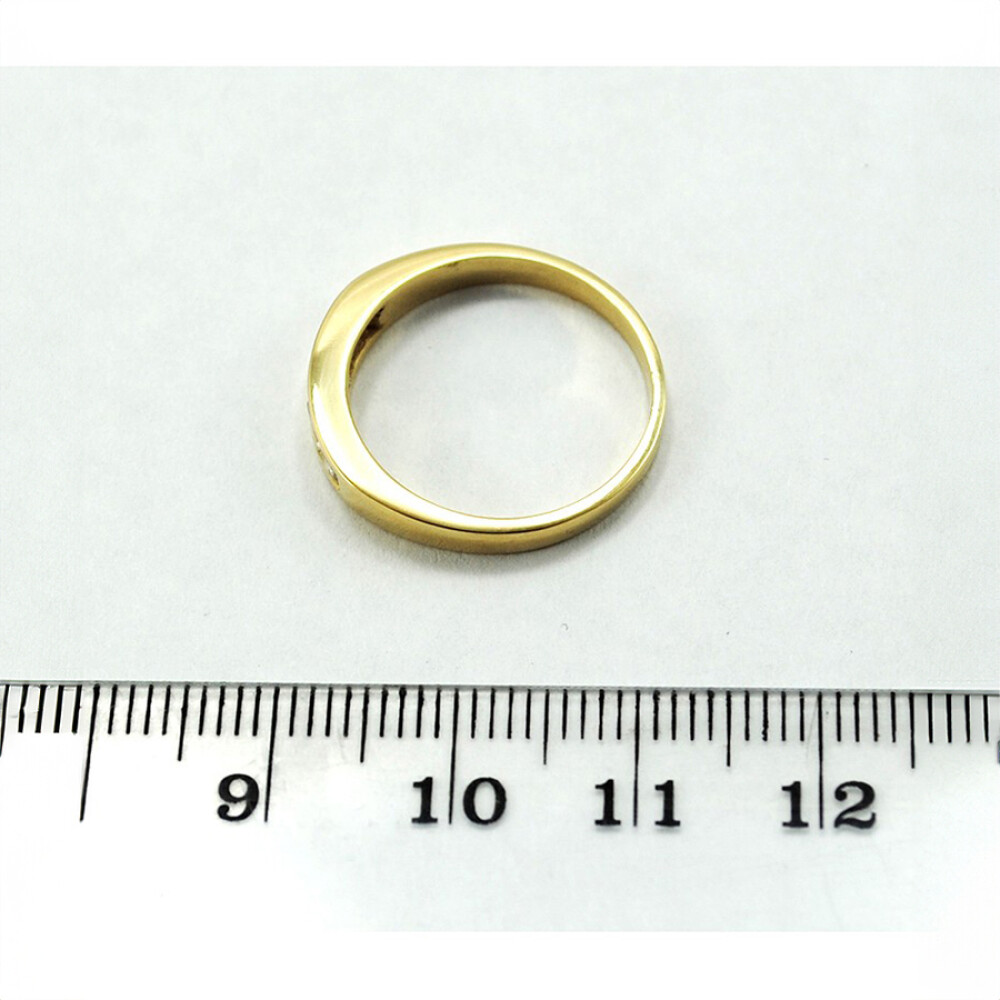Anillo En Oro 18K, 2 Brillantes Baguette Y 3 Redondos Anillo En Oro 18K, 2 Brillantes Baguette Y 3 Redondos