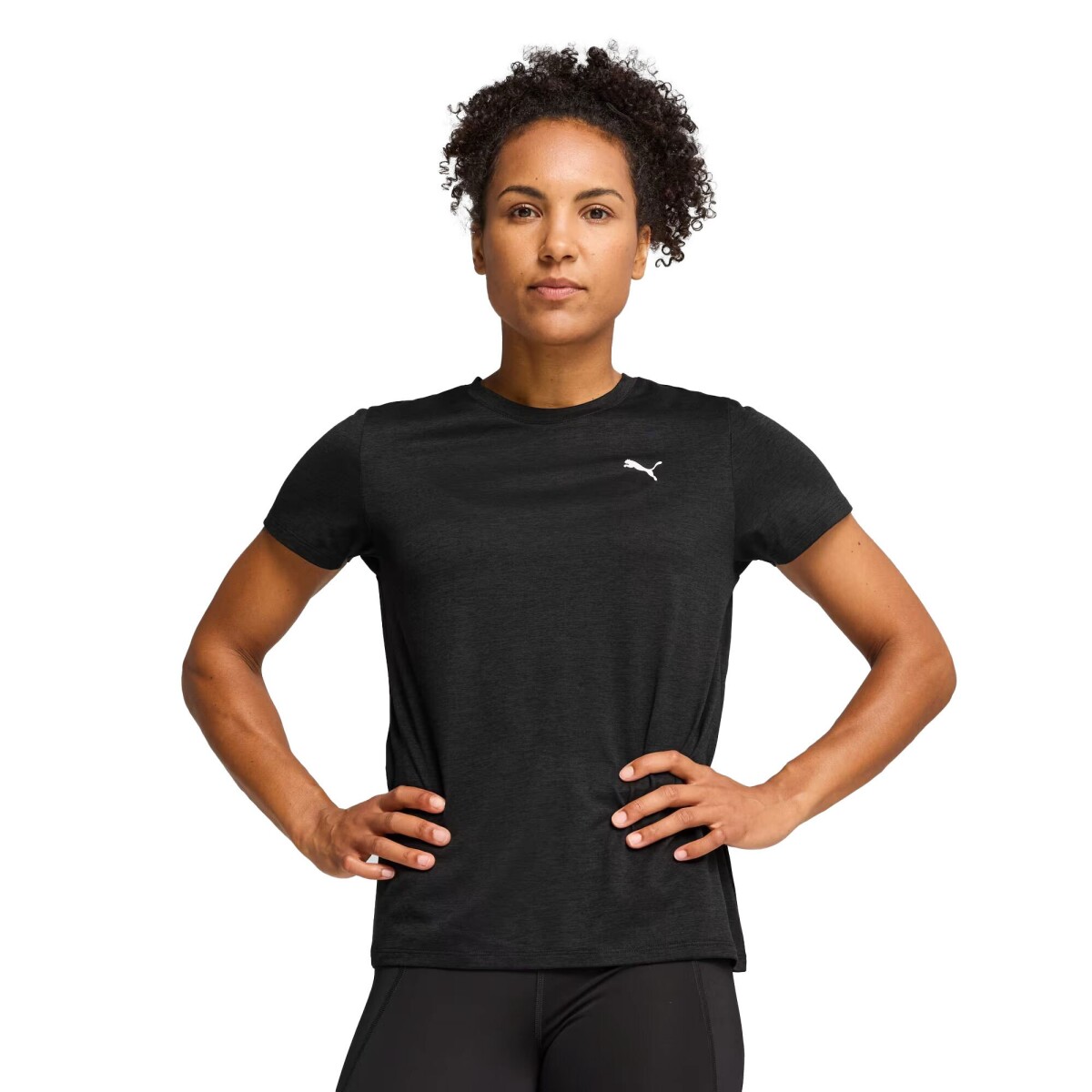 Remera de Mujer Puma Ess.Heather - Negro 