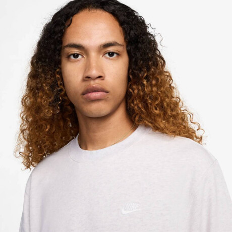 Remera Nike Club French Terry Media larga de Hombre Gris