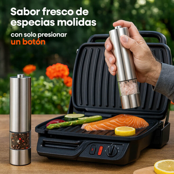 Salero Pimentero Molinillo Electrico Condimentos Acero Inoxidable X 2 Unidades Color Plateado Imback Salero Pimentero Molinillo Electrico Condimentos Acero Inoxidable X 2 Unidades Color Plateado Imback