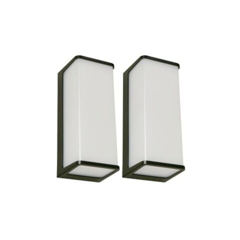 PACK APLIQUE LED QUADRA 12W 4000K 100-240V NEGRO 2P/ EXTERIOR PACK APLIQUE LED QUADRA 12W 4000K 100-240V NEGRO 2P/ EXTERIOR