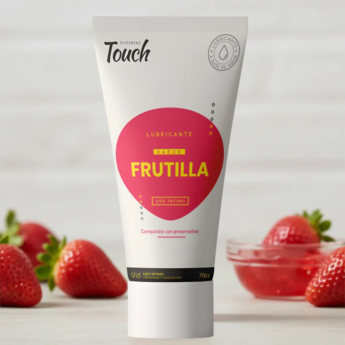Gel Lubricante Different Touch Sabor Frutilla 70cc 