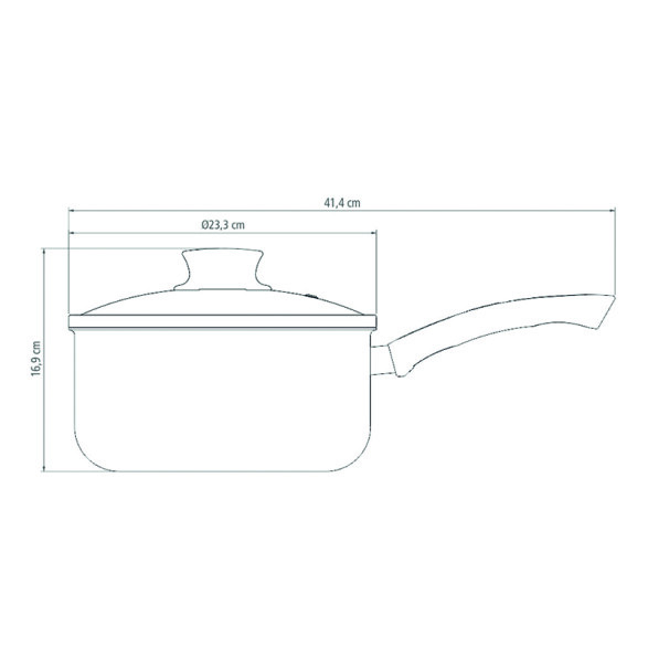 Olla con mango modelo "PARIS", 22cm. -TRAMONTINA TR5997