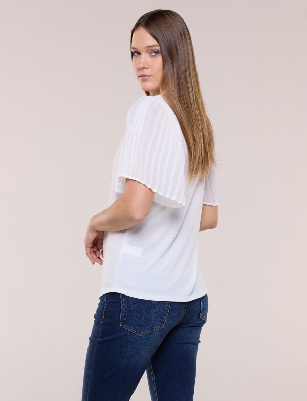 Blusa Manga Plisada CRUDO