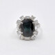 Anillo Antiguo Oro 18K, Brillantes Y Zafiro Anillo Antiguo Oro 18K, Brillantes Y Zafiro