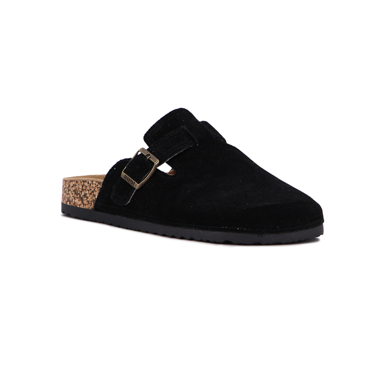 Country Zueco Dama Una Tira C/ Hebilla - Negro - Negro 