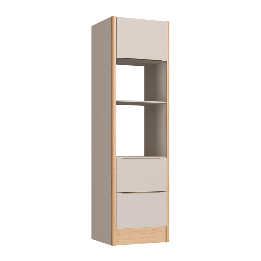 Mueble tipo Torre Modelo Everest para horno empotrado con 2 cajones 68 cm Color: Carvalho/Panna Mueble Tipo Torre Modelo Everest Para Horno Empotrado Con 2 Cajones 68 Cm Color: Carvalho/panna