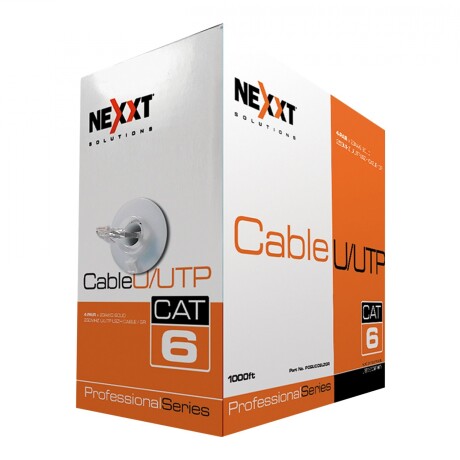 Nexxt - Cable al por mayor - 305 m - UTP - CAT 6 - sin halógenos, sólido - gris Nexxt - Cable al por mayor - 305 m - UTP - CAT 6 - sin halógenos, sólido - gris