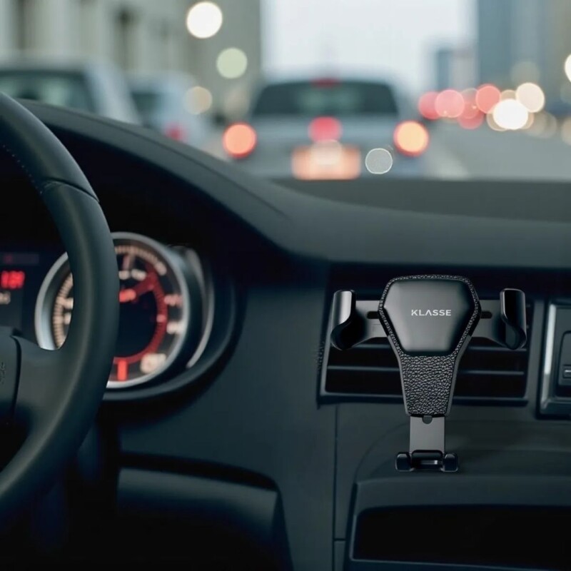 Soporte de celular para auto Klasse | Ajuste automático | Color negro Soporte de celular para auto Klasse | Ajuste automático | Color negro
