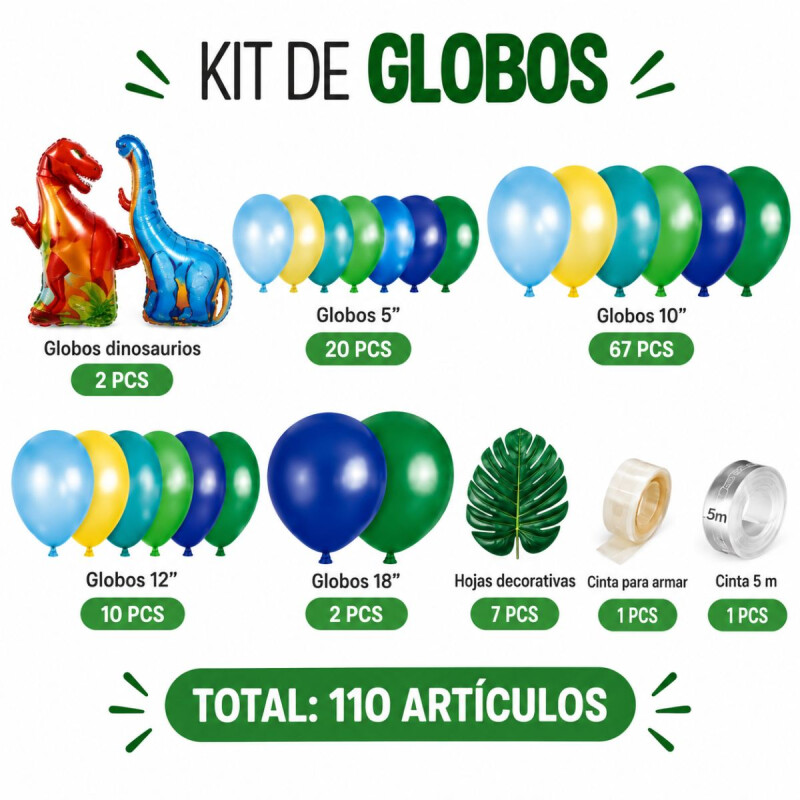 Set de Globo Dinosaurio Set de Globo Dinosaurio