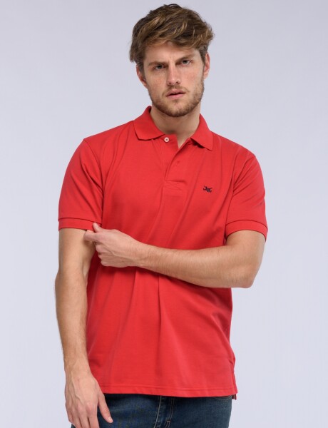 POLO PIQUE LISA Rojo Oscuro