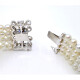 Pulsera 4 Hilos De Perlas 5 A 5.5 Mm, Con Importante Broche En Oro 18 K Zafiros Y Brillantes Pulsera 4 Hilos De Perlas 5 A 5.5 Mm, Con Importante Broche En Oro 18 K Zafiros Y Brillantes