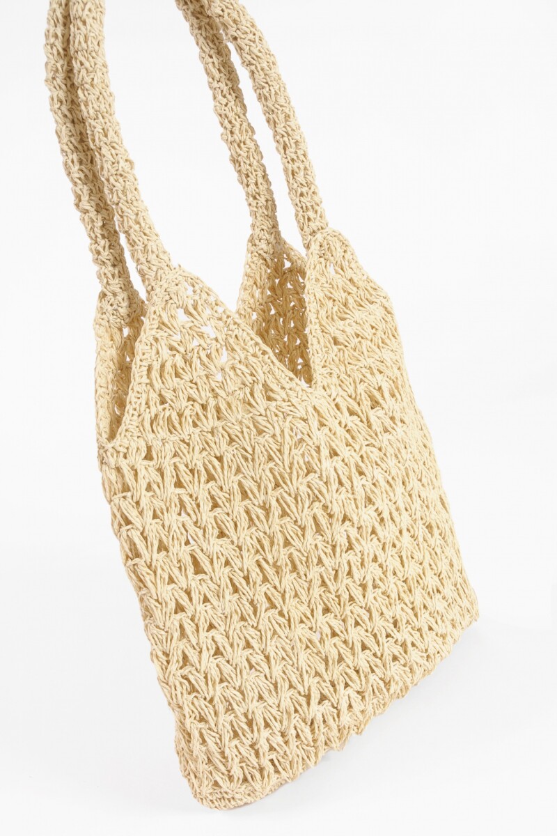 Bolso shopper tejido crudo