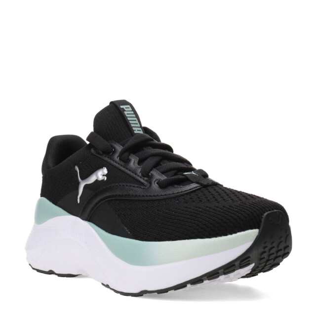 Championes de Mujer Puma Softride Mayve Negro - Verde Agua