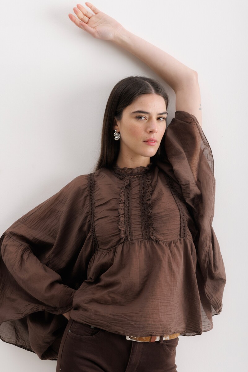 Camisa Lyra Chocolate