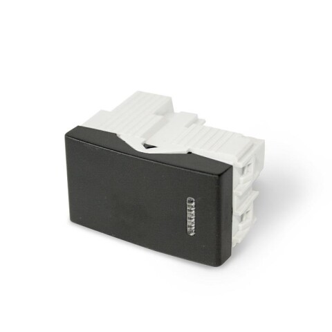 INTERRUPTOR UNIPOLAR PULSADOR SIMPLE NEGRO - LM INTERRUPTOR UNIPOLAR PULSADOR SIMPLE NEGRO - LM