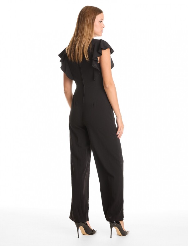 Enterito Crepe Manga Volado NEGRO