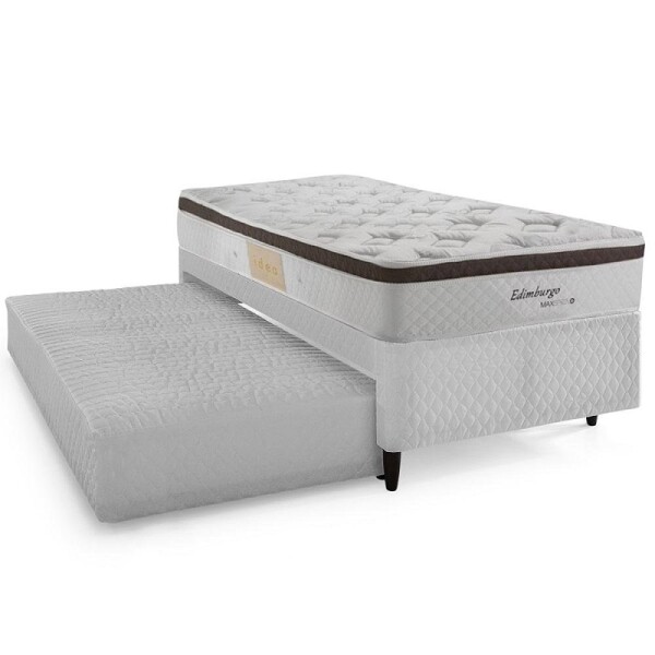 BOX 0.90X1.90 C/CAMA 1453 + COLCHON EDIMBURGO - RESORTES MAXSPRING BOX 0.90X1.90 C/CAMA 1453 + COLCHON EDIMBURGO - RESORTES MAXSPRING