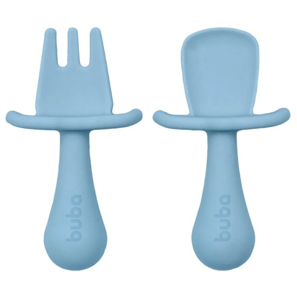 Set x2 cubiertos entrenamiento tope BUBA celeste
