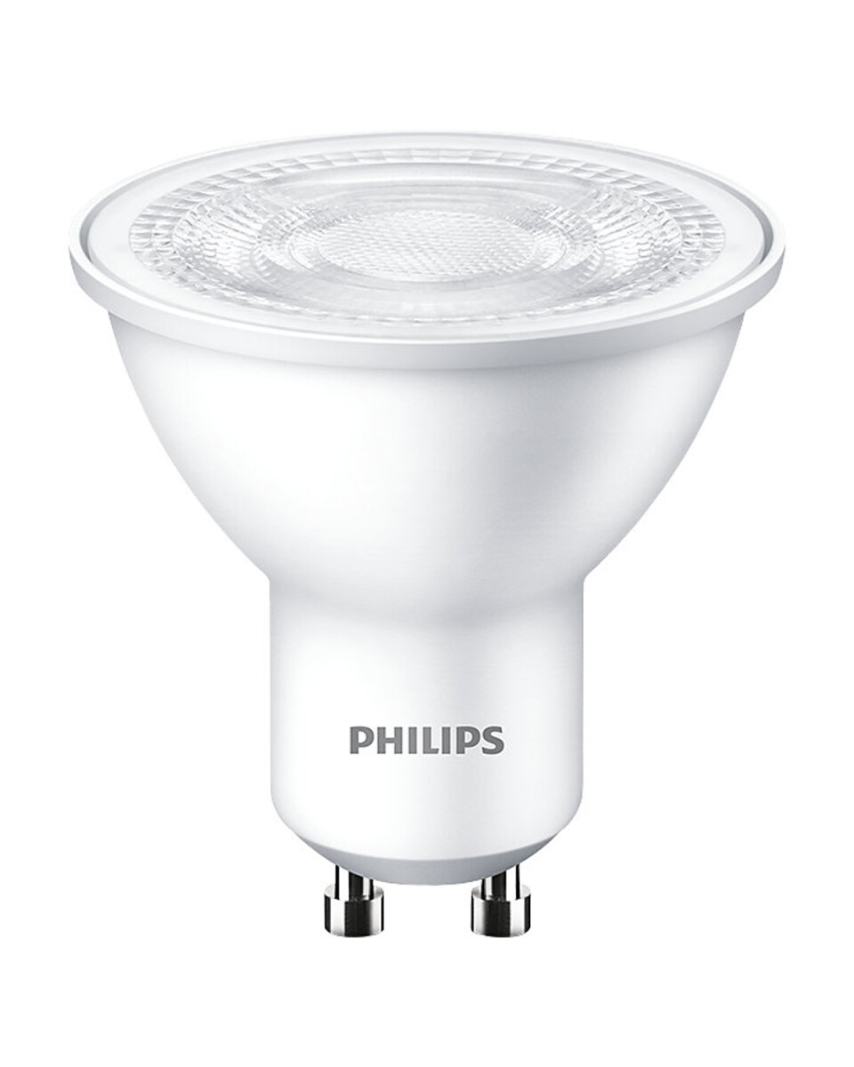 Pack 3 unidades lámparas LED Dicroica Philips Essential Fría 3.8W GU10 