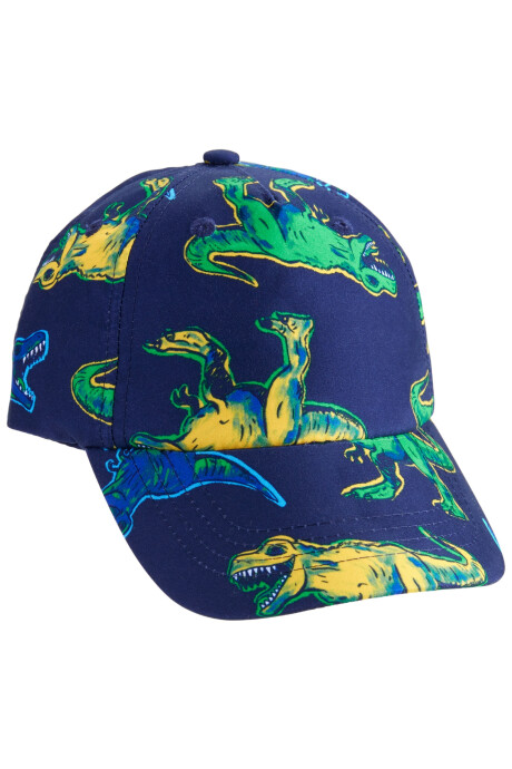 Gorro con visera de polyester diseño dinosaurios Sin color
