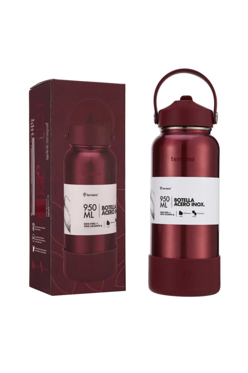 BOTELLA TÉRMICA TERRANO 950ML ROJO METALIZADO