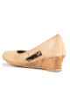 Zapato Taco Corrido Cuero Natural