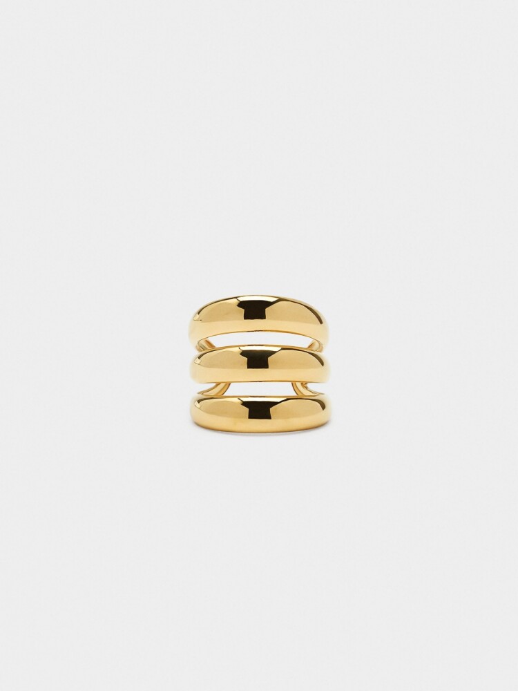 Anillo Efecto Triple - Acero Inoxidable dorado