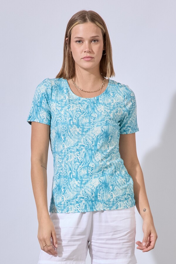 Remera Print CELESTE/MULTI