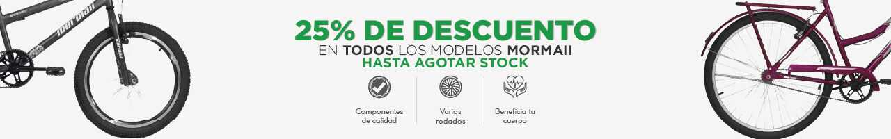 Bicicletas MORMAII con 25% de descuento