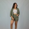 Camisa Dama 3/4 Lino Green