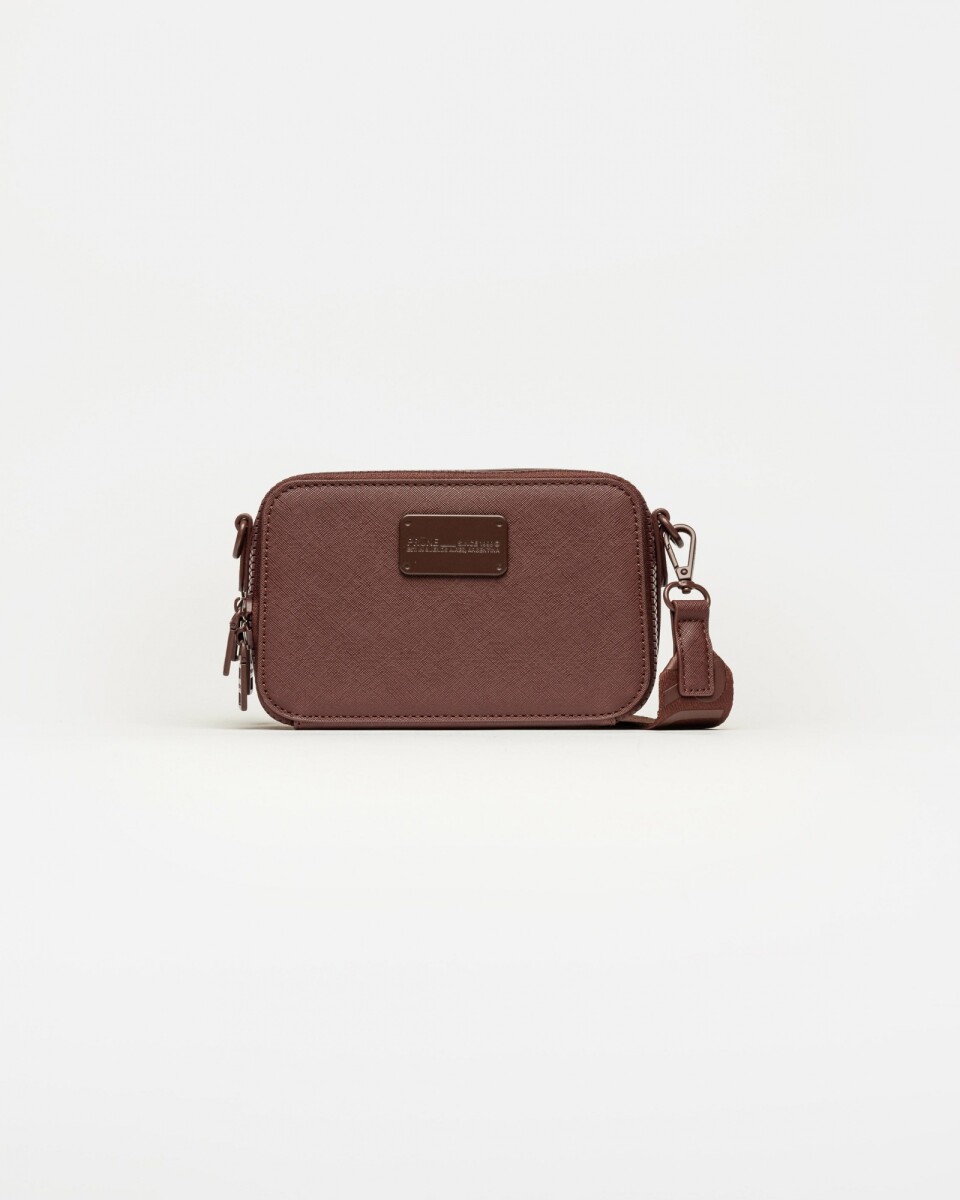 Mini bag New Penny en efecto cuero - Bordeaux 