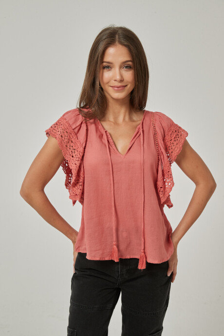 Blusa Edinton Rosa Oscuro