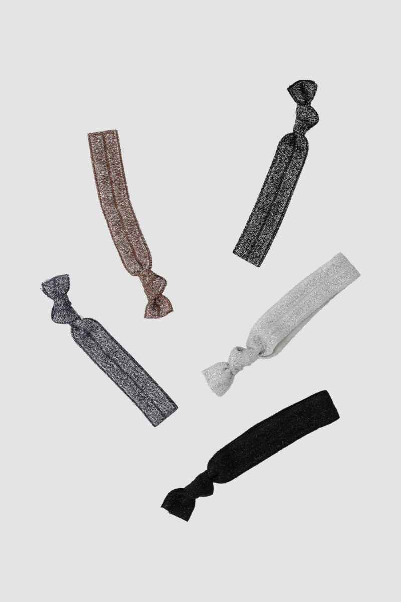 Pack x 5 gomitas brillos Gris