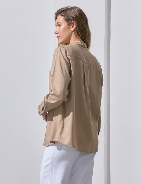 Camisa Bolsillos BEIGE
