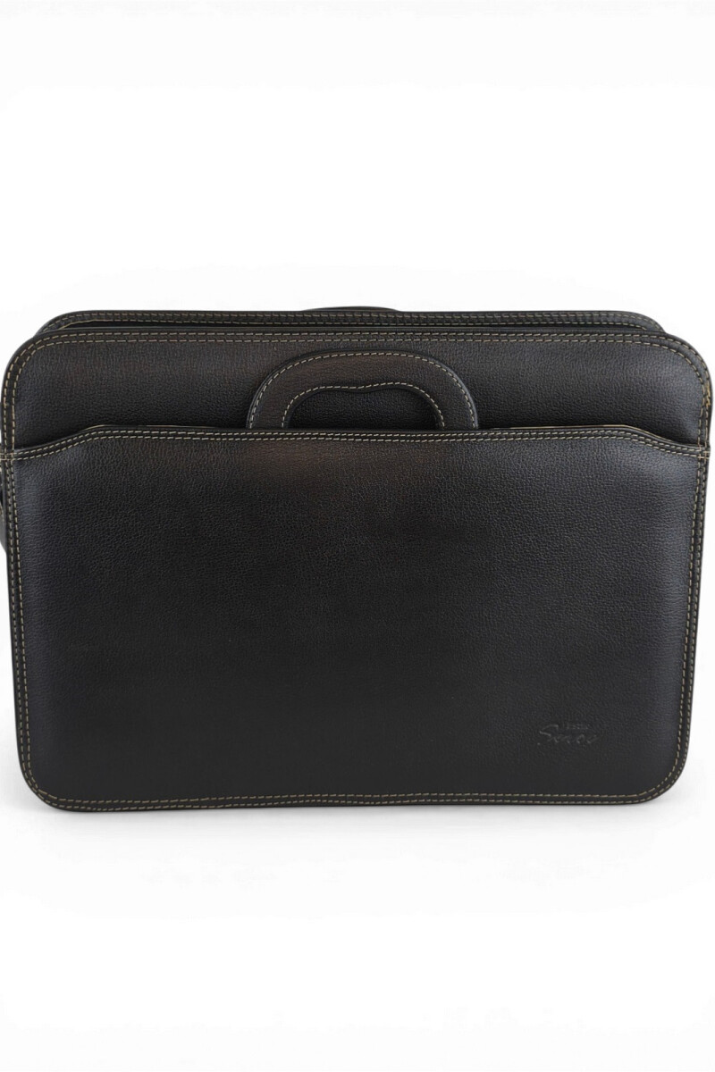 Portafolio de cuero Negro