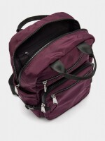 Mochila De Nylon Con Colgante burdeos