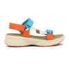 Country Sandalia Dama Casual 1 Tira Y Pulsera C/velcro Celeste-mix