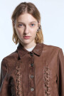 CAMPERA CUERO NYON Marron