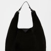 Bolso The Shopping en cuero gamuza Negro
