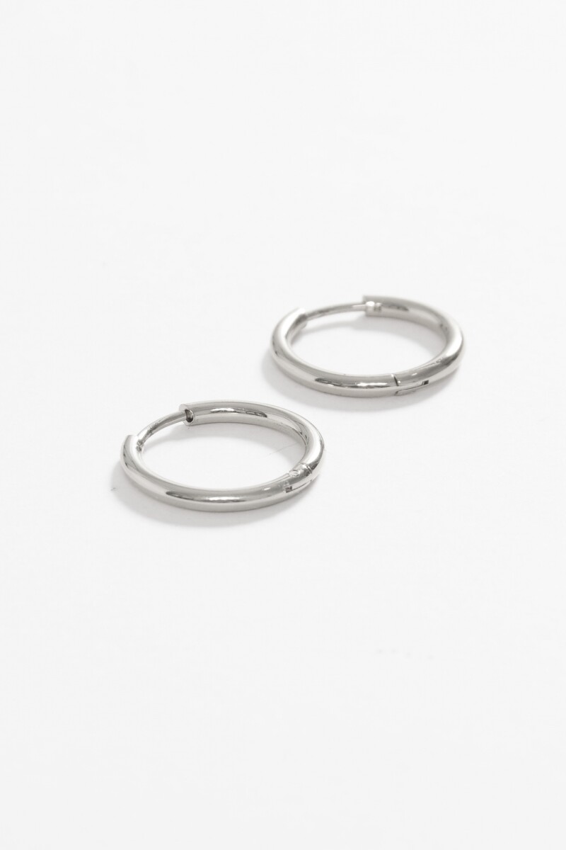 Aros acero small plateado